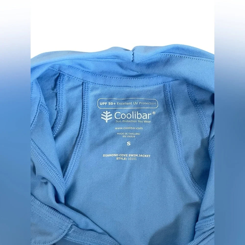 Coolibar Swim shirt/Athletic with UPF 50+ Protection Blue Size Small S - Picture 4 of 8
